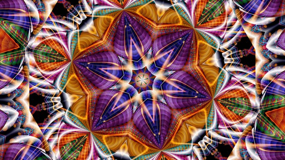 Kaleidoskop Beispiel Wahrnehmung während Hypnagogen Lichterfahrung