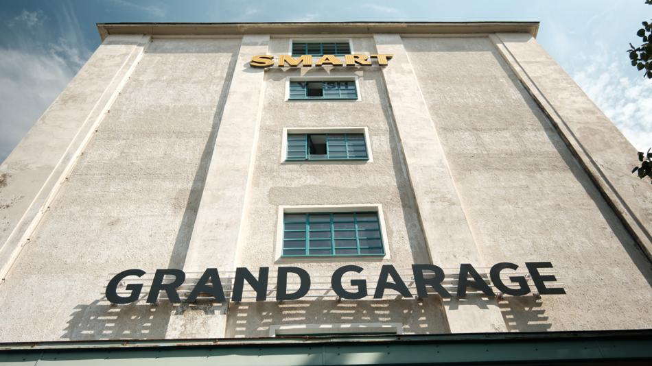 GRAND GARAGE im Gebäude SMART der Tabakfabrik Linz