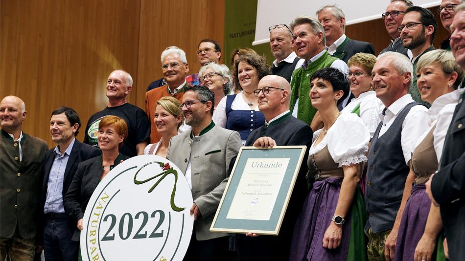 Verein anlässlich der Feier zum Naturpark des Jahres 2022