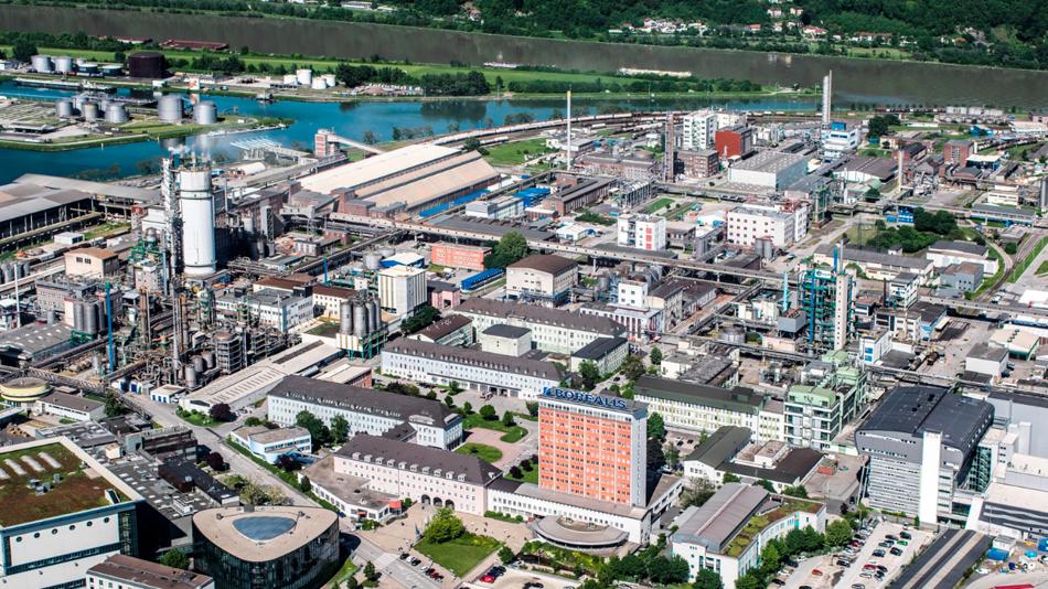Luftaufnahme des Chemiepark-Areals am Linzer Hafen