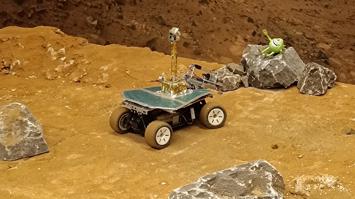 Modell eines ferngesteuerten Mars Rovers