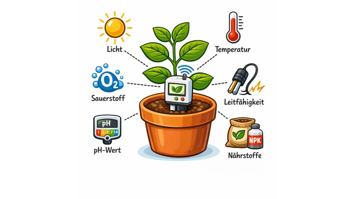 Mikrosensoren überwachen das Wohlbefinden von Pflanzen