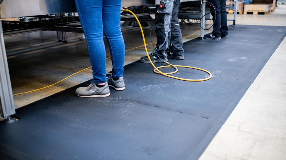 Arbeitsplatzmatten in der Produktion