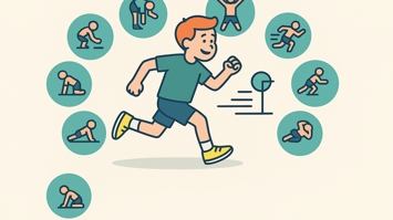 Illustration Station sportmotorischer Test