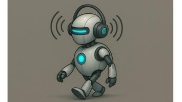 Roboter mit Kopfhörern