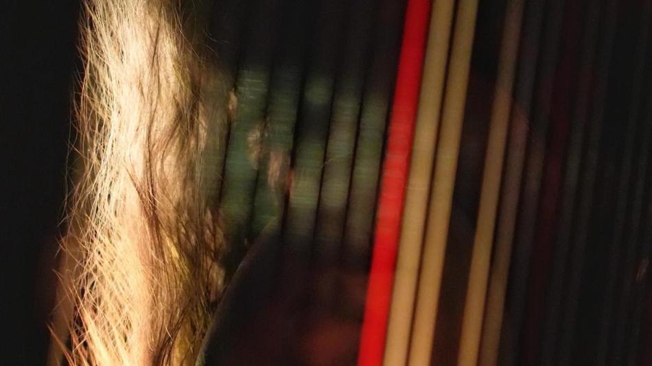 Saiten in Nahaufnahme