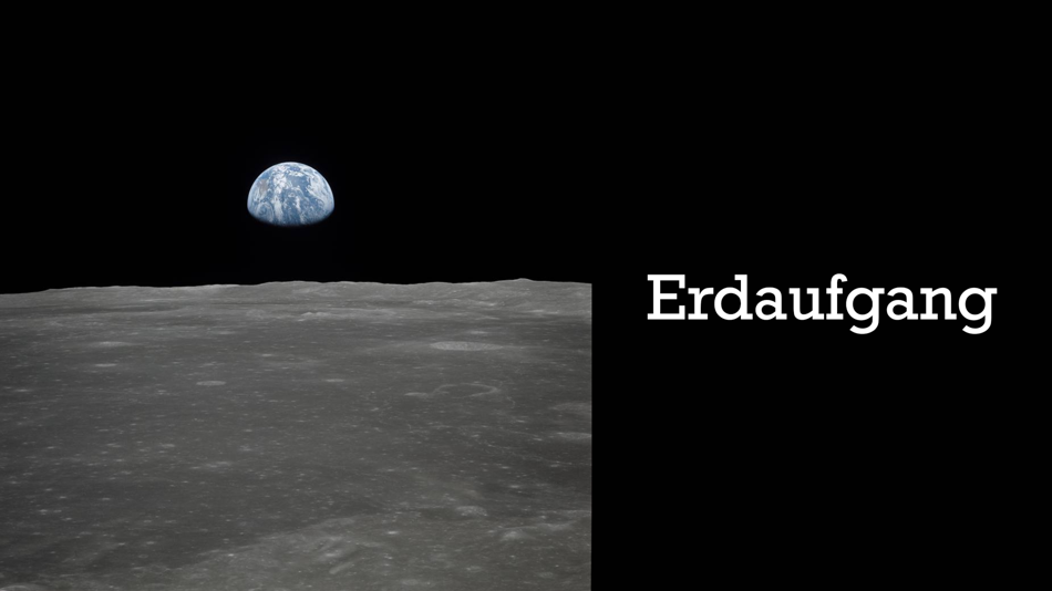Erdaufgang von Apollo 11.