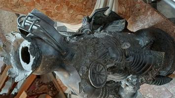 Schwarze Mander Foto von oben