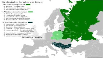 Karte und Legende Glagolica