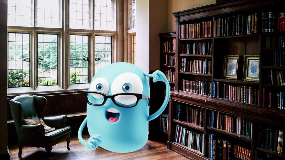 Regal mit alten Büchern