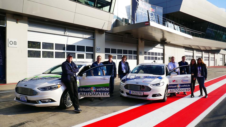 Die VIRTUAL VEHICLE Automated Drive Demonstratoren bei Tests am Red Bull Ring