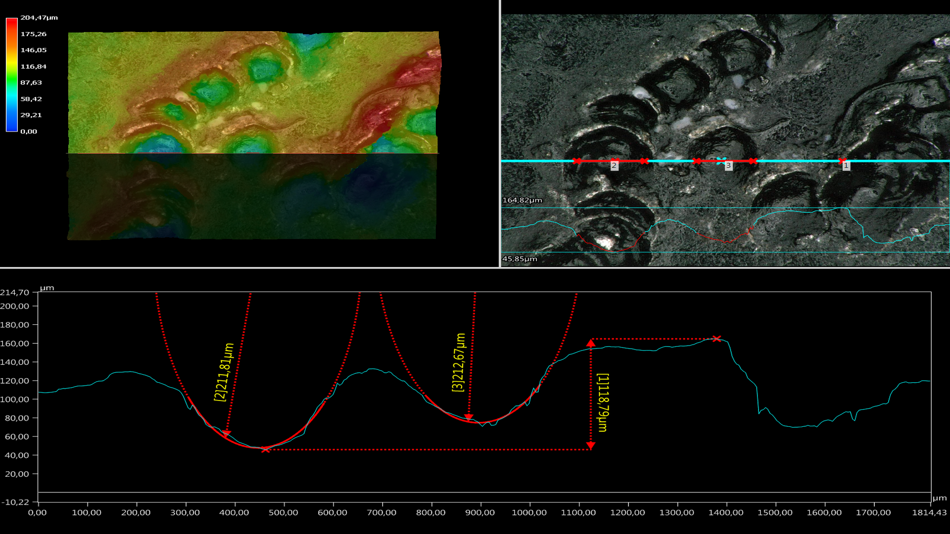 Gravur eines Bleches vor Ermüdungsversuch