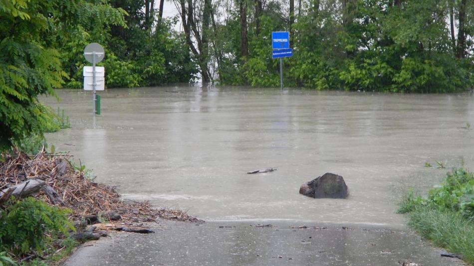 Überschwemmungen im Jahre 2013 an der Donau