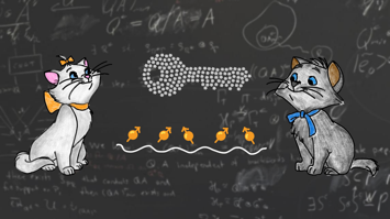 Zwei Katzen und ein Schlüssel