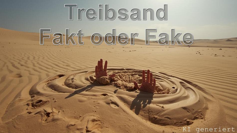 Hände ragen aus Treibsand hervor