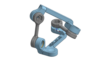 CAD-Zeichnung eines Bennett-Mechanismus