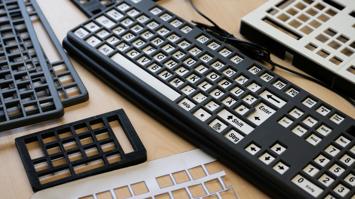 Schablanonen für Computertastaturen