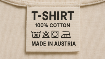 Etikett eines T-Shirts