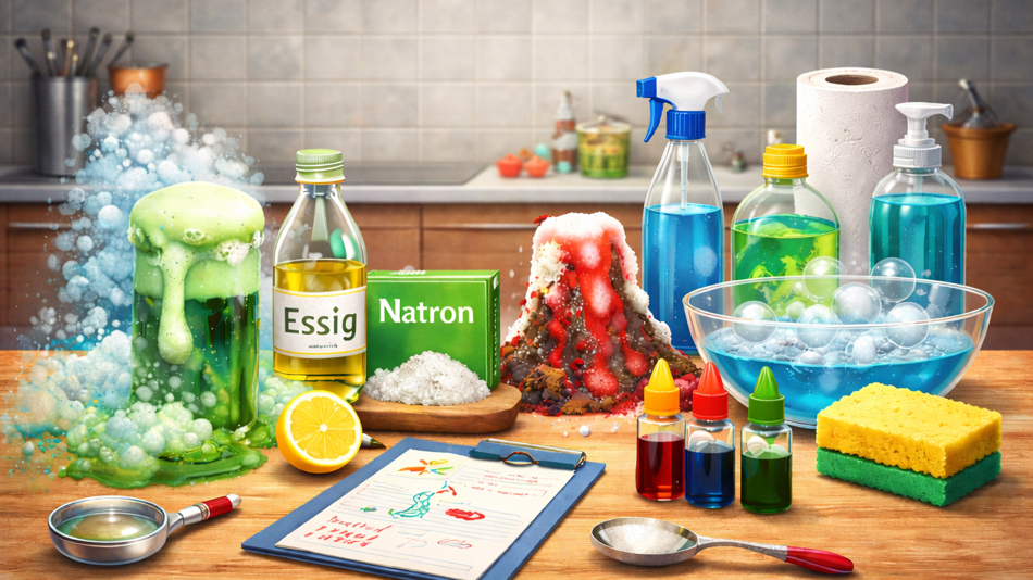 Haushaltschemikalien in einer Küche