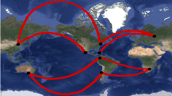 Shortest paths on the Earth (a sphere)