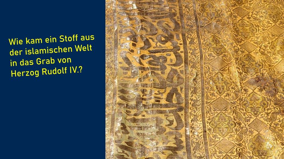 Gold-Seide-Stoff der Grabhülle Rudolfs IV.