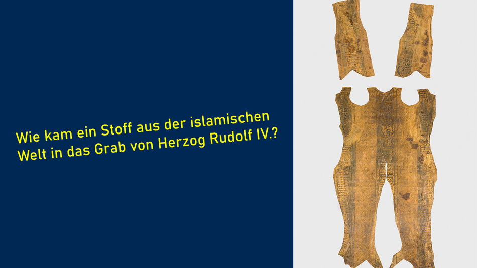 Gold-Seide-Stoff der Grabhülle Rudolfs IV.
