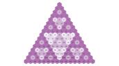 Dreiecksmuster im Pascalschen Dreieck in Violettschatierungen