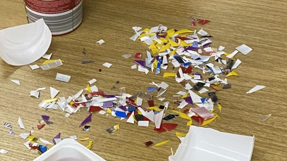 Zerkleinerter Kunststoff