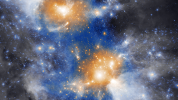 Simulation der Strukturentwicklung durch dunkle Materie