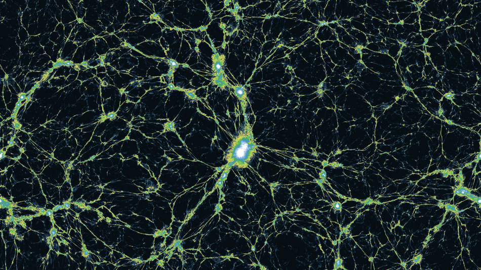 Gas column density across the full large-volume TNG300-1 simulation at redshift zero.