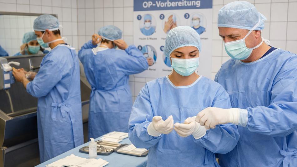 Vorbereitung im sterilen Raum