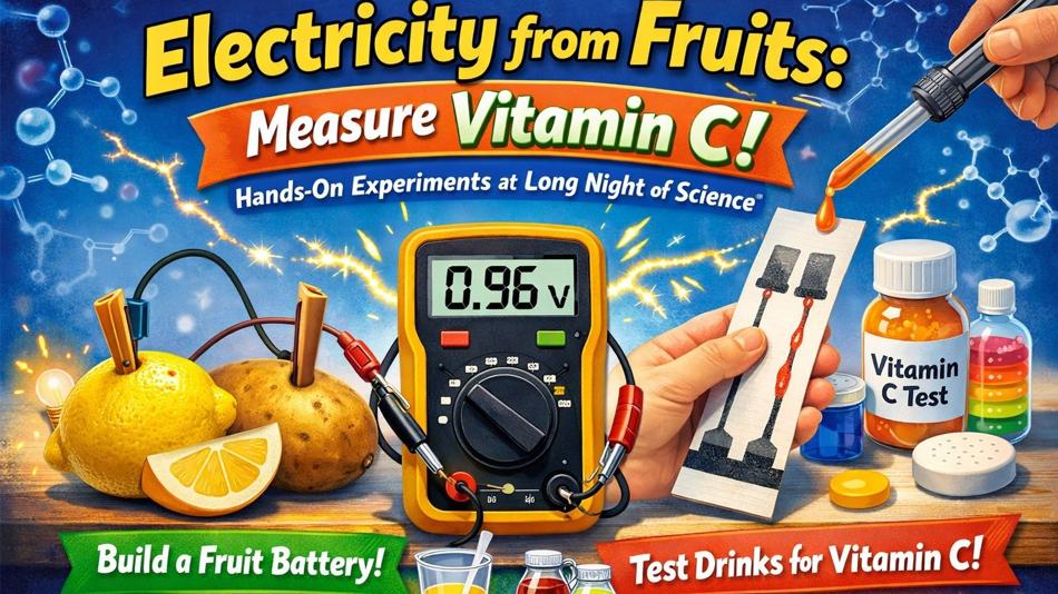 Stromerzeugung aus Früchten und Messung von Vitamin-C-Gehalt