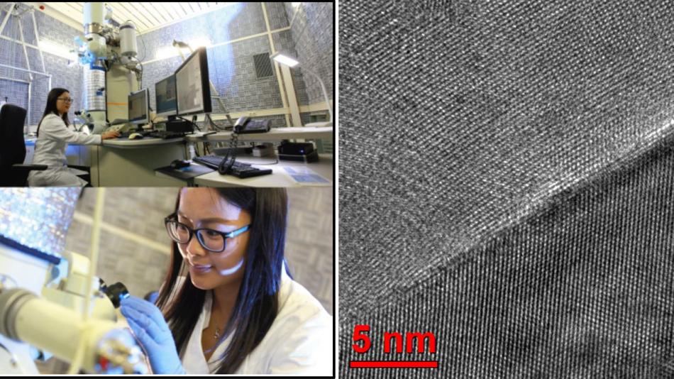 Arbeiten mit dem Rasterelektronenmikroskop und atomare Auflösung.