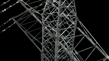 Strommasten in VR-Brille