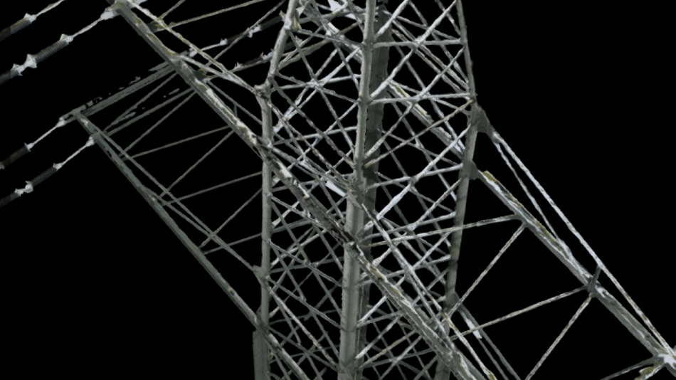 Strommasten in VR-Brille