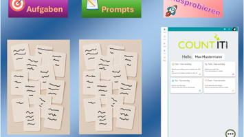 Illustration des Kartenspiels zum Thema KI der COUNT IT Group