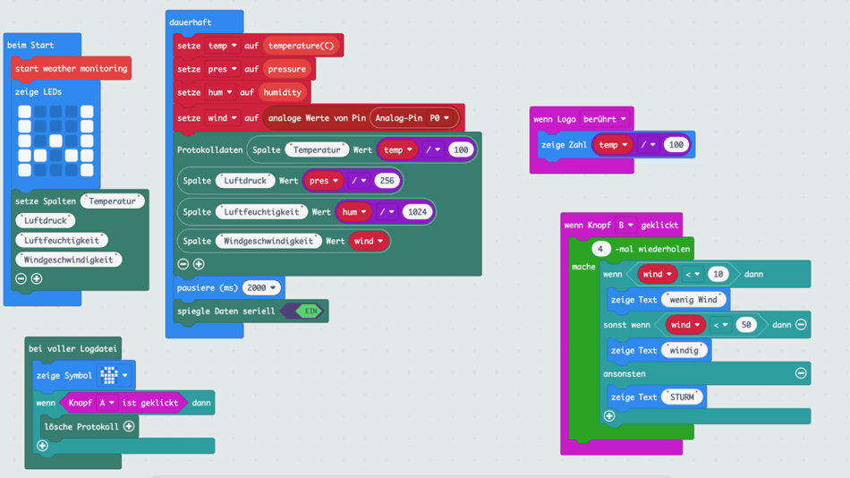 Ein Code eines micro:bit