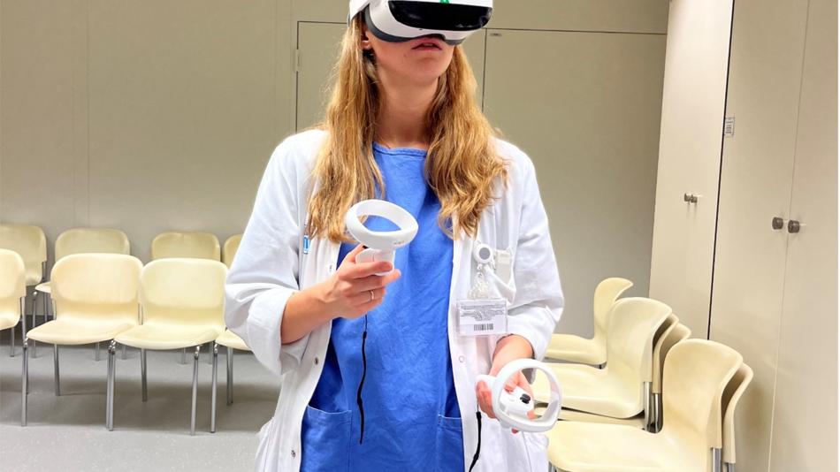 Simulierte Erstversorgung von einem Neugeborenen