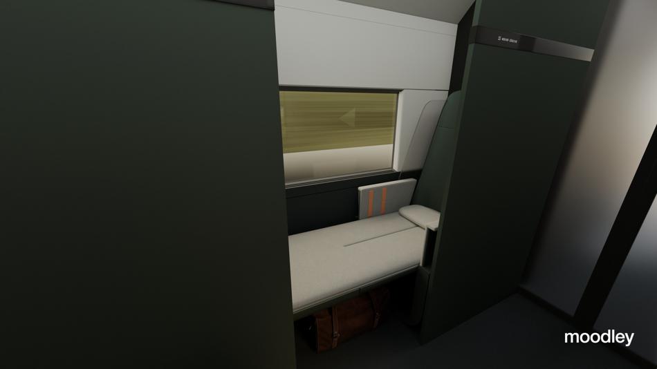 Visualisierung eines Schlafwagenabteils