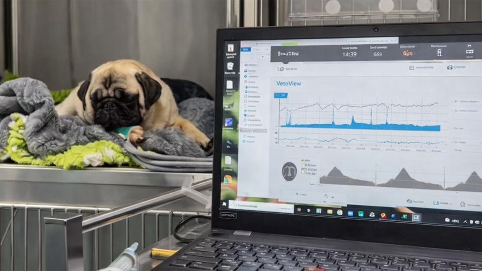Mops mit EIT Monitor