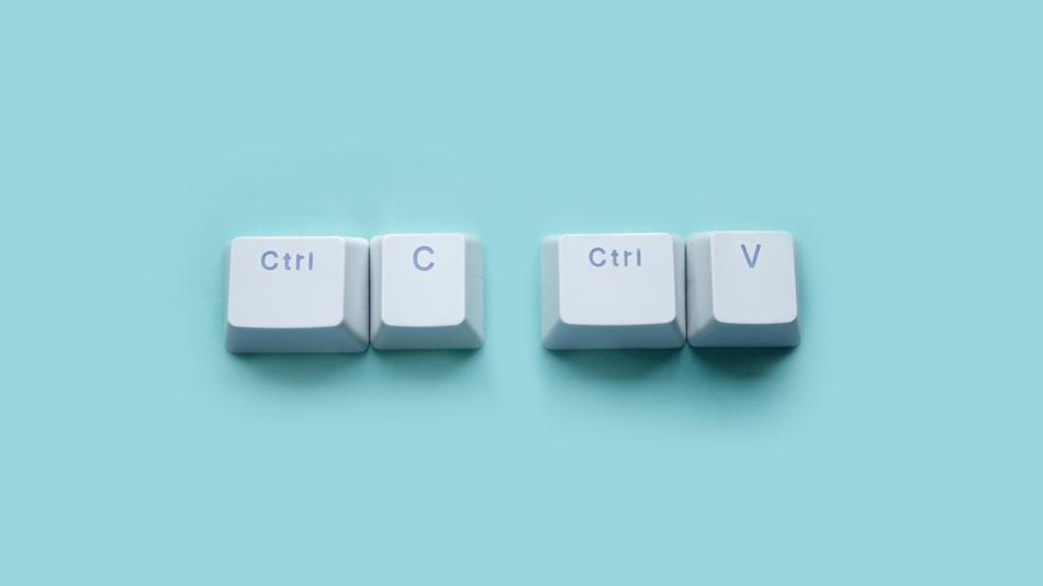 Tastaturtasten Crtl+C Crt+V