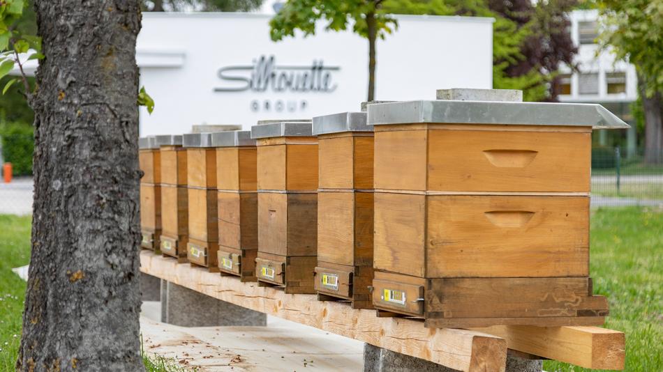 Bienenkästen am Firmengelände