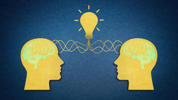 Illustration zweier Menschen die Interagieren