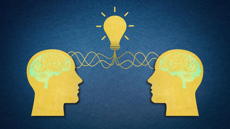 Illustration zweier Menschen die Interagieren