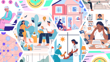 Darstellung Menschen in verschiedenen Lebenslagen