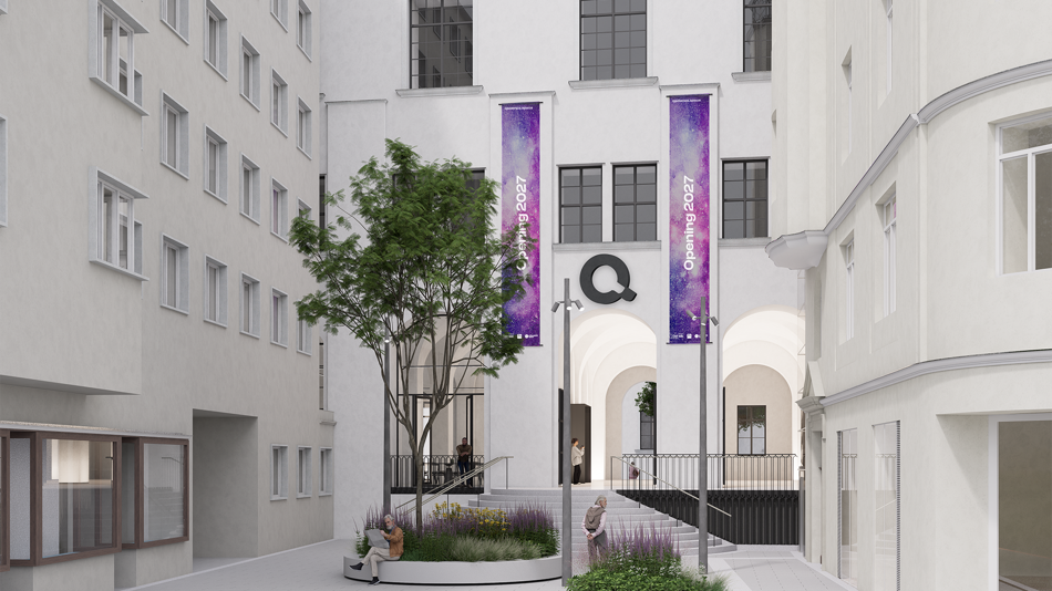 Visualisierung des Eingangs zum Science Communication Center