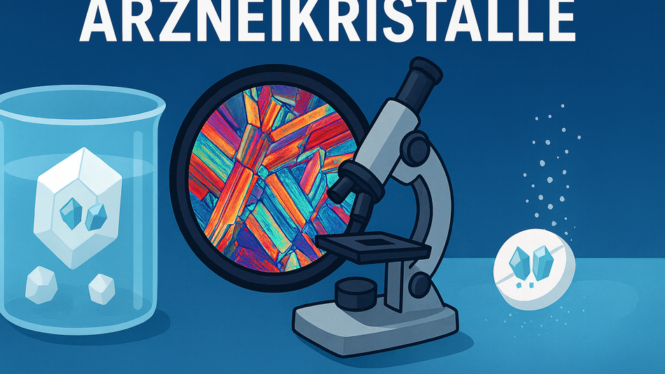 Mikroskop, Kristalle und mikroskopischer Ausschnitt