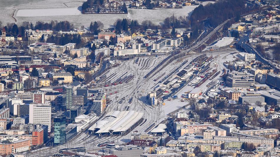 Bahnhof Luftaufnahme