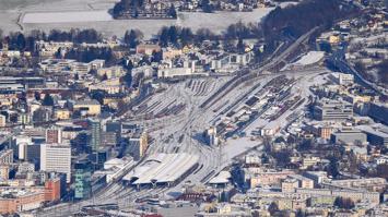 Bahnhof Luftaufnahme