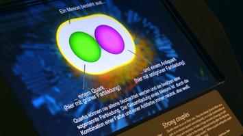 Wenn man versucht Quarks zu trennen, entstehen neue gebundene Mesonen.